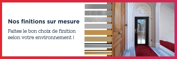 Toutes nos finitions pour vos portes d’ascenseur !