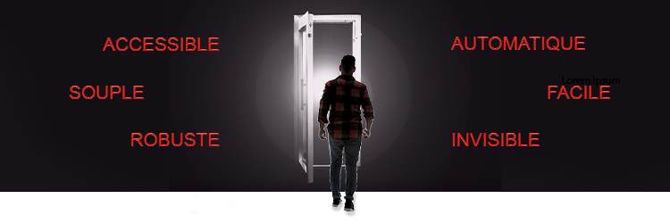 La porte battante Lynea avec option automatique