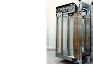 Porte ECOSIL, rénovation SLYCMA version vitrée apparue en 1990