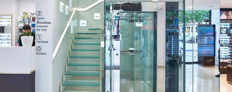 porte automatique vitree pour ascenseur
